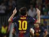Barcelona's Messi celebrates after scoring a goal against Spartak Moscow during their Champions League Group G soccer match in Barcelona