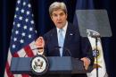 U.S. Secretary of State John Kerry delivers a speech on Middle East peace at The U.S. Department of State on December 28, 2016