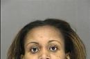 Ebony Wilkerson appears in a booking mugshot released by the Volusia County Sheriff's department in Daytona Beach