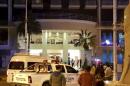 Security is ramped up outside a hotel where two attackers opened fire in the Egyptian Red Sea resort town of Hurghada