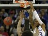 Kansas guard Ben McLemore (23) dunks the ball during the first half an NCAA college basketball game against Texas Tech in the Big 12 men's tournament Thursday, March 14, 2013, in Kansas City, Mo. (AP Photo/Charlie Riedel)