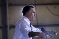 Republican presidential candidate, former Massachusetts Gov. Mitt Romney speaks at a Florida campaign rally at Orlando Sanford International Airport, in Sanford, Fla., Monday, Nov. 5, 2012. (AP Photo/Charles Dharapak)