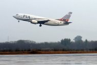 A Pakistan International Airlines (PIA) plane takes off in Islamabad in 2009. A Frenchwoman endured an 18-hour journey from Lahore to Paris and back again after sleeping through her plane's stop in the French capital, officials said on Wednesday. Pakistan International Airlines (PIA) are investigating how ground crew failed to notice the woman during the plane's two-hour stopover in Paris