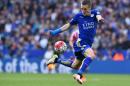 Leicester City's English striker Jamie Vardy controls the ball during the English Premier League football match against Southampton in Leicester, central England on April 3, 2016