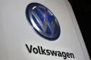 The Volkswagen logo is seen at the company's display during the North American International Auto Show in Detroit