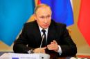 Russian President Vladimir Putin attends a session of the Collective Security Treaty Organisation in St. Petersburg