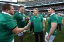 Ireland coach Joe Schmidt congratulates his players after their historic win over the All Blacks in Chicago