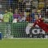 Italy's Pirlo scores a goal past England's goalkeeper Hart during the penalty shoot-out of their Euro 2012 quarter-final soccer match at Olympic Stadium in Kiev