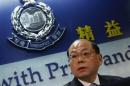 Hong Kong's Commissioner of Police Tsang speaks during a news conference in Hong Kong