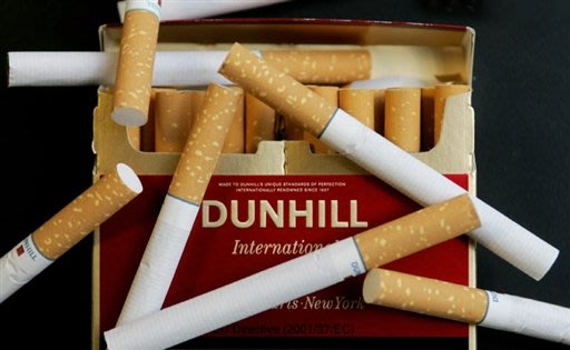 A packet of Dunhill cigarettes made by British American Tobacco in London, February 28, 2006