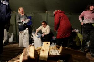 People whose homes were destroyed in shelling prepare &hellip;