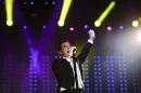 British singer Robbie Williams performs in Lisbon on May 25, 2014