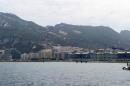 A picture taken on August 22, 2013 shows the bay of Algeciras and the Rock of Gibraltar