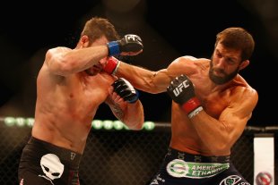 Luke Rockhold submitted Michael Bisping in the second round of their November fight. (Getty)