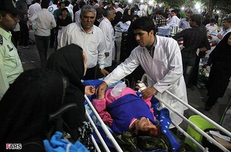 An injured person is taken to hospital in Ahar