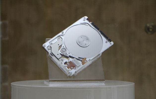 A*STAR's Data Storage Institute launches their 5mm hybrid hard drive on Thursday. (Yahoo! photo/ Deborah Choo)