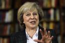 Britain's Home Secretary, Theresa May, delivers a speech at RUSI in London