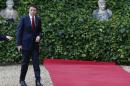Italian Prime Minister Matteo Renzi arrives to attend a meeting with U.S. President Barack Obama at Villa Madama in Rome