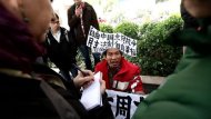 Protesters call for democracy and greater media freedom outside the headquarters of Nanfang Media in Guangzhou, on January 9, 2013. A Chinese weekly newspaper at the centre of rare public protests against government censorship will publish as usual on Thursday, a senior reporter said, following reports of a deal to end the row