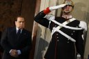 Il leader del Pdl Silvio Berlusconi dopo le consultazioni al Quirinale