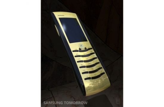 ▲ 於 2007 年發佈的 Gold Samsung Phone in