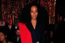 Solange Knowles poses prior to Vivienne Westwood's ready to wear fall-winter 2015-2016 fashion collection presented at Paris fashion week, Paris, France, Saturday, March 7, 2015. (AP Photo/Thibault Camus)