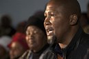 Mandla Mandela, grandson of Nelson Mandela, talks during a news conference in Mvezo, a day after a court order to exhume the remains of three of the anti-apartheid hero's children