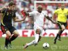 England's Defoe controls the ball next to Belgium's Vertonghen during their international friendly soccer match in London