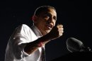 Obama holds a rally in Cleveland, Ohio