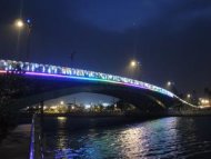 水景橋七彩燈飾 安平新亮點