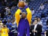 Los Angeles Lakers' Bryant warms up prior to their NBA basketball game against New Orleans Hornets in New Orleans