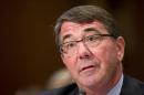FILE - In this May 6, 2015 file photo, Defense Secretary Ash Carter testifies on Capitol Hill in Washington. Carter's blunt assessment that Iraqi forces lack the 