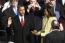 File photo of Barack Obama and John Roberts during the presidential inauguration in Washington