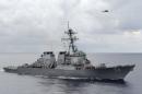 Handout file photo of the U.S. Navy guided-missile destroyer USS Curtis Wilbur patrolling in the Philippine Sea