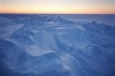 The sun sets over Arctic ice near the 2011 Applied Physics Laboratory Ice Station north of Prudhoe Bay, Alaska