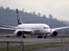 FILE - This Feb. 11, 2013 file photo shows a Boeing 787 jet taxing following a test flight, at Boeing Field, in Seattle. The Boeing Co. reports quarterly financial results before the market opens on Wednesday, April 24, 2013.(AP Photo/Elaine Thompson, File)