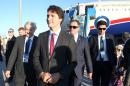 Canadian Prime Minister Justin Trudeau arrives to Antalya Airport before the meeting of leaders of the G20 developed nations summit, in Antalya, on November 14, 2015