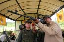 Venezuela's President Nicolas Maduro takes part in a military drill in Charallave