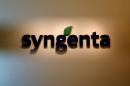 A Syngenta logo is pictured in their office in Singapore