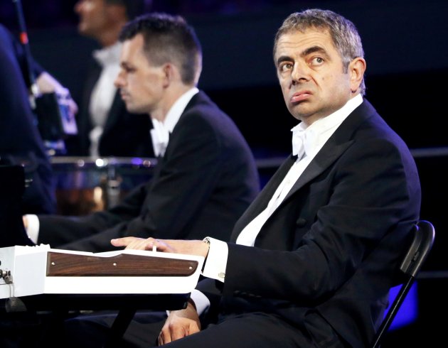 Actor Rowan Atkinson performs during the opening ceremony of the London 2012 Olympic Games