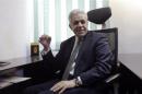 Leftist presidential candidate Hamdeen Sabahi talks during an interview with Reuters in Cairo