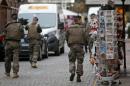 French soldiers patrol the street near Strasbourg's cathedral in Strasbourg