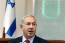 Israeli Prime Minister Netanyahu speaks during the weekly cabinet meeting in Jerusalem