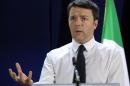 Italy's PM Renzi holds a news conference at an European Union leaders summit in Brussels