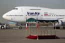 A IranAir Boeing 747SP aircraft is pictured before leaving Tehran's Mehrabad airport