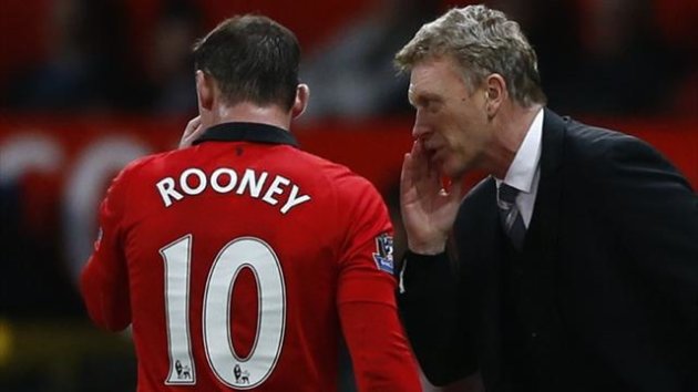 Manchester United's Wayne Rooney and David Moyes (Reuters)