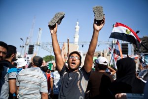 A supporter of ousted Egypt's President Mohammed Morsi …