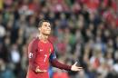 Portugal's Cristiano Ronaldo gestures during the Euro 2016 Group F soccer match between Portugal and Austria at the Parc des Princes stadium in Paris, France, Saturday, June 18, 2016. (AP Photo/Martin Meissner)