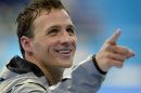 United States' Ryan Lochte gestures after receiving his silver medal for the men's 200-meter individual medley swimming final at the Aquatics Centre in the Olympic Park during the 2012 Summer Olympics in London, Thursday, Aug. 2, 2012. (AP Photo/Mark J. Terrill)