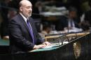 Israeli Ambassador to the United Nations Ron Prosor addresses the United Nations General Assembly during a meeting at U.N. Headquarters, in New York